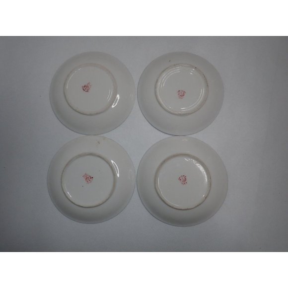 Art Deco lusterware Saucer plate deer silhouette Lot of 4 Vintage Hand Painted - Picture 5 of 5